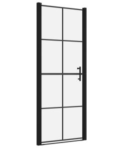 Vrata za tuš od kaljenog stakla 91 x 195 cm crna
