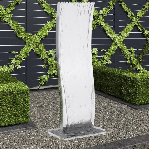 Vrtna fontana s crpkom 108 cm od nehrđajućeg čelika zakrivljena
