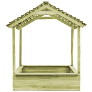 Vrtna kućica za igru s pješčanikom 128x120x145 cm od borovine