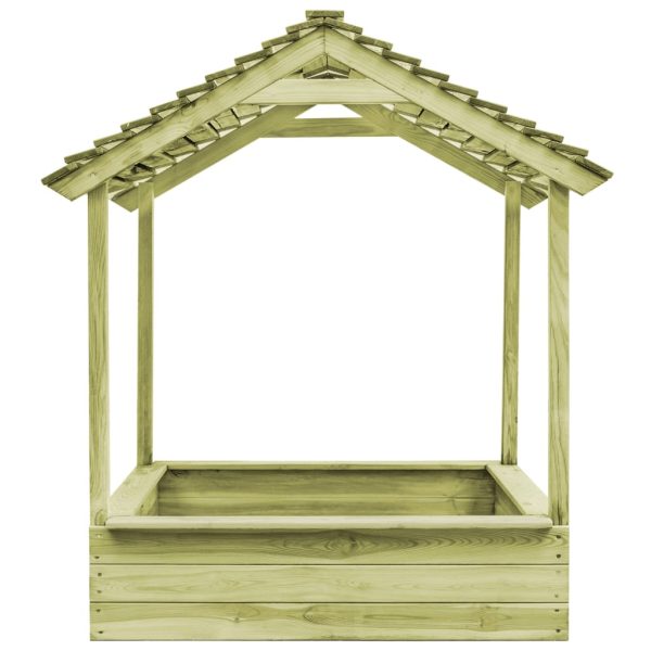 Vrtna kućica za igru s pješčanikom 128x120x145 cm od borovine