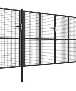 Vrtna vrata čelična 400 x 150 cm antracit