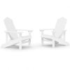 Vrtne stolice Adirondack 2 kom HDPE bijele