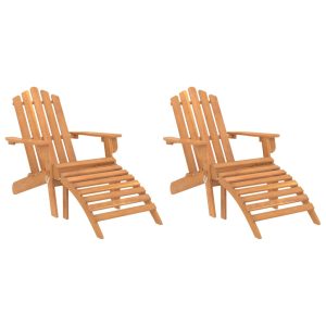 Vrtne stolice Adirondack s osloncem za noge 2 kom drvo bagrema