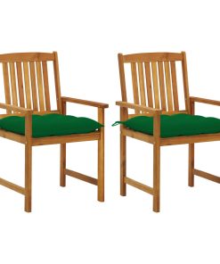 Vrtne stolice s jastucima 2 kom od masivnog drva bagrema
