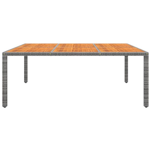 Vrtni stol 200x150x75 cm od bagremovog drva i poliratana sivi