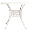 Vrtni stol bijeli 90 x 90 x 74 cm od lijevanog aluminija