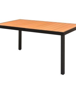 Vrtni stol smeđi 150 x 90 x 74 cm aluminijum i WPC