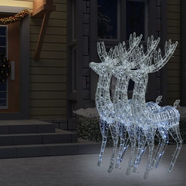 XXL akrilni božićni sobovi 250 LED 3 kom 180 cm hladni bijeli