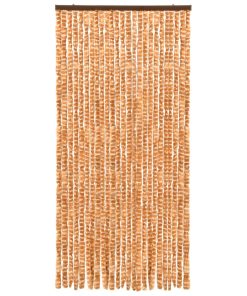 Zastor protiv insekata oker-bijeli 100 x 220 cm šenil
