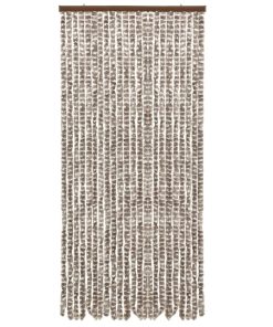Zastor protiv insekata smeđe-sivi i bijeli 90 x 220 cm šenil