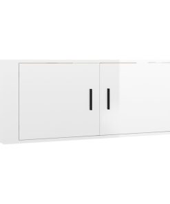 Zidni TV ormarić bijela visokog sjaja 100 x 34