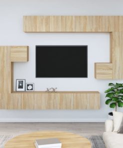 Zidni TV ormarić boja hrasta sonome od konstruiranog drva