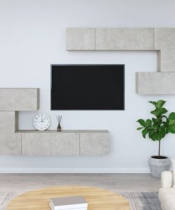 Zidni TV ormarić siva boja betona od konstruiranog drva