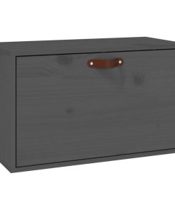 Zidni ormarić sivi 60 x 30 x 35 cm od masivne borovine