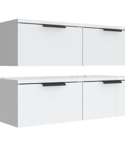 Zidni ormarići 2 kom bijeli 68 x 30 x 20 cm konstruirano drvo