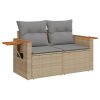 9-dijelni set vrtnih sofa od poliratana s jastucima sivi
