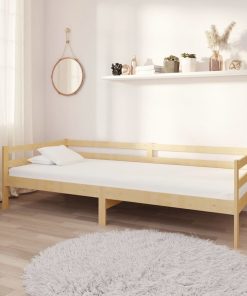 Dnevni ležaj s madracem 90 x 200 cm od masivne borovine