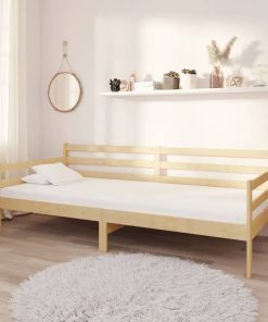 Dnevni ležaj s madracem 90 x 200 cm od masivne borovine