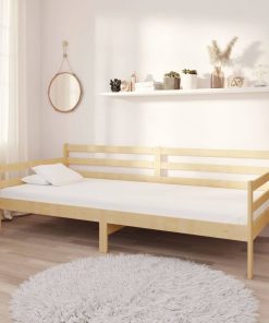 Dnevni ležaj s madracem 90 x 200 cm od masivne borovine