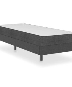 Krevet od tkanine s oprugama tamnosivi 90 x 200 cm