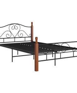 Okvir kreveta crni metalni 120 x 200 cm