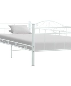 Okvir za dnevni ležaj bijeli metalni 90 x 200 cm