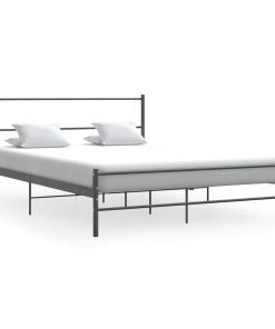 Okvir za krevet bez madraca sivi metalni 140 x 200 cm
