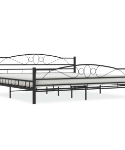 Okvir za krevet crni čelični 200 x 200 cm