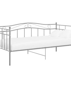 Okvir za krevet na razvlačenje sivi metalni 90 x 200 cm