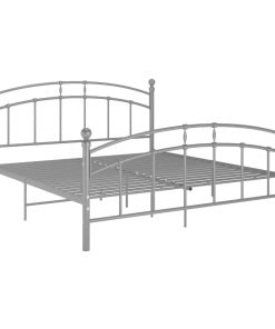 Okvir za krevet sivi metalni 200 x 200 cm