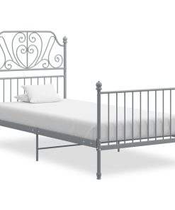 Okvir za krevet sivi metalni 90 x 200 cm
