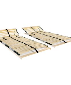 Podnice za krevet 2 kom s 28 letvica i 7 zona 90 x 200 cm