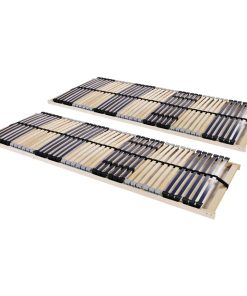Podnice za krevet 2 kom s 42 letvice i 7 zona 90 x 200 cm